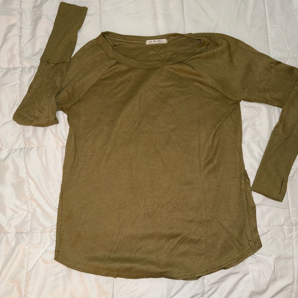 Olive Green Free People Women's Top